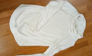 White Cowl Neck Sweater